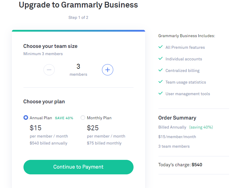 Grammarly Premium Free Account business plan details