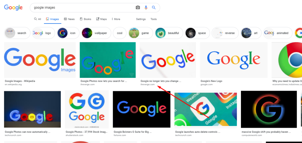 Google Image search