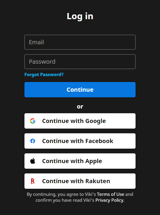 Rakuten viki login