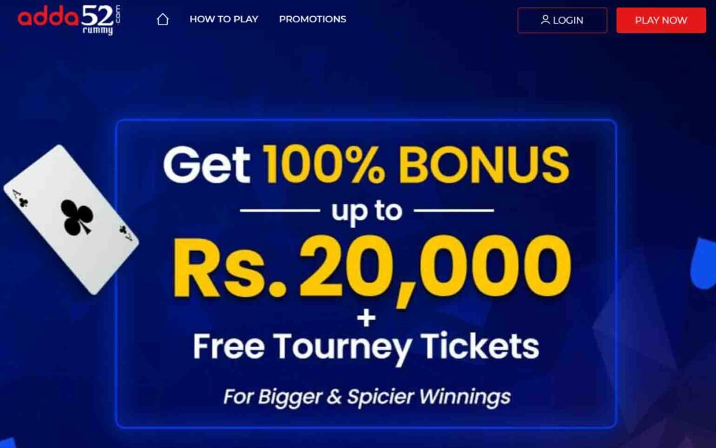 Adda52 Rummy game to earn money in paytm