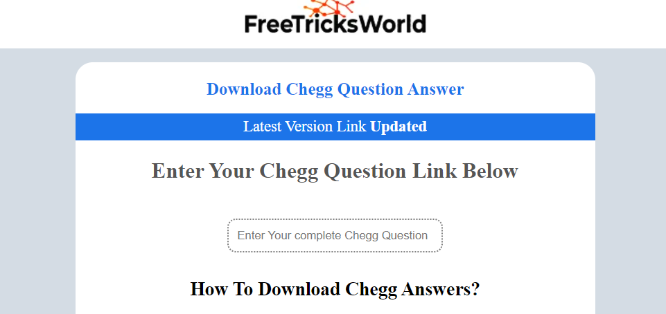 How to unblur chegg solution