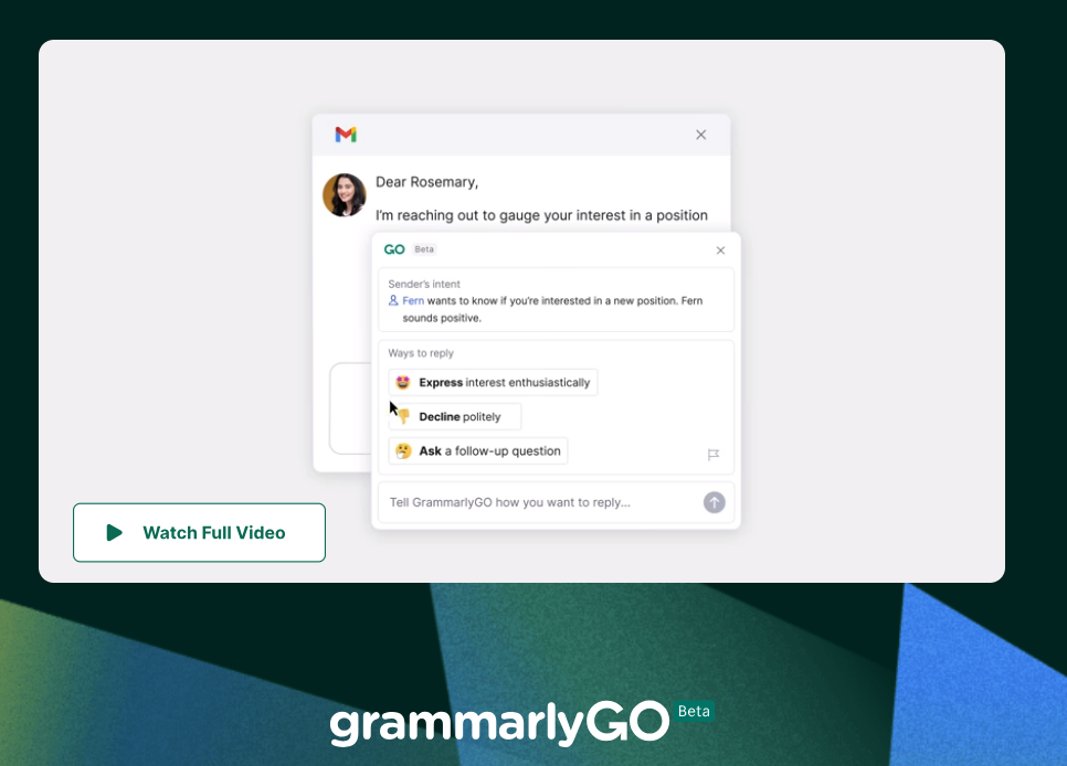 Grammarly GO premium features