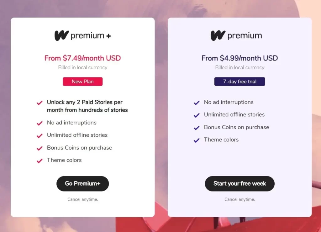 Wattpad Premium Plan & Price Details