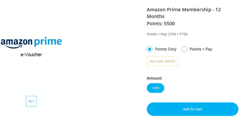 free amazon prime account using 5500 sbi reward points