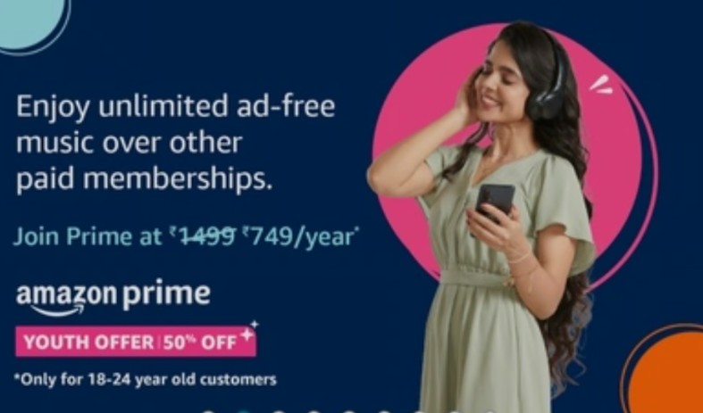amazon prime free account using youth offer