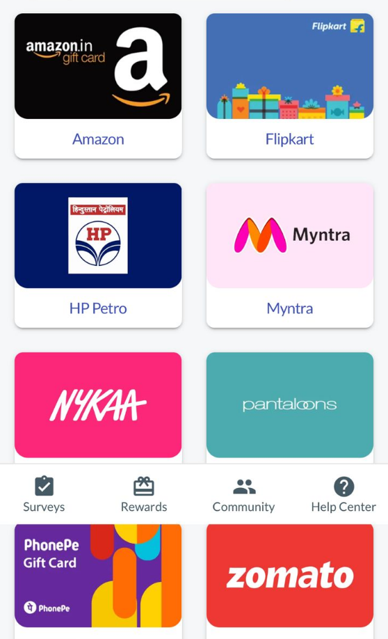 lifepoints egiftcard reward options