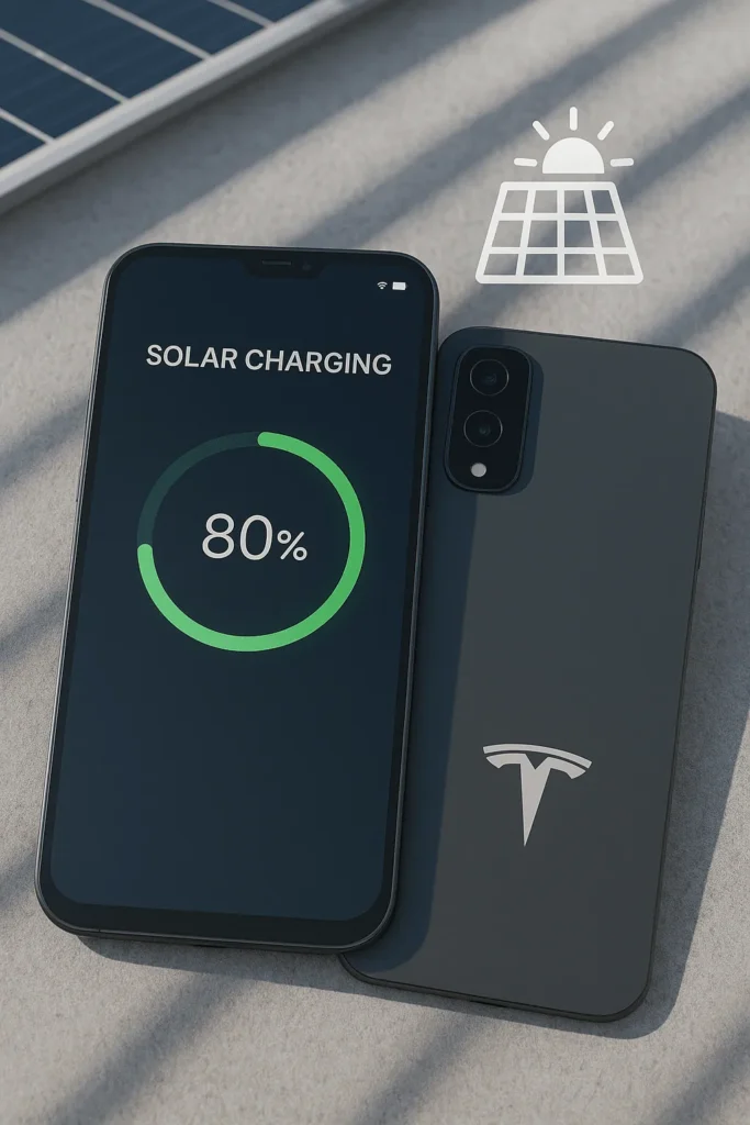tesla pi phone solar charging