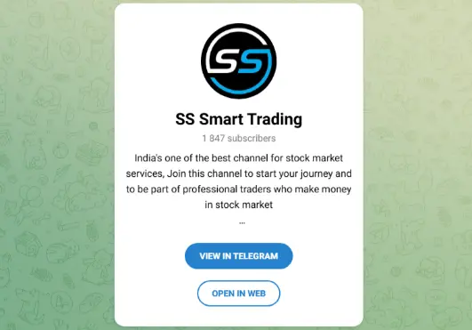 SS Smart Trading Telegram Channels