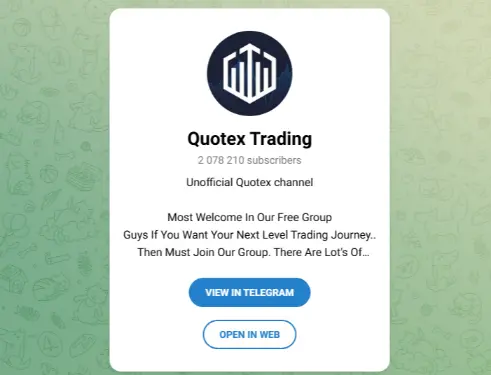 Quotex Trading Telegram Channels