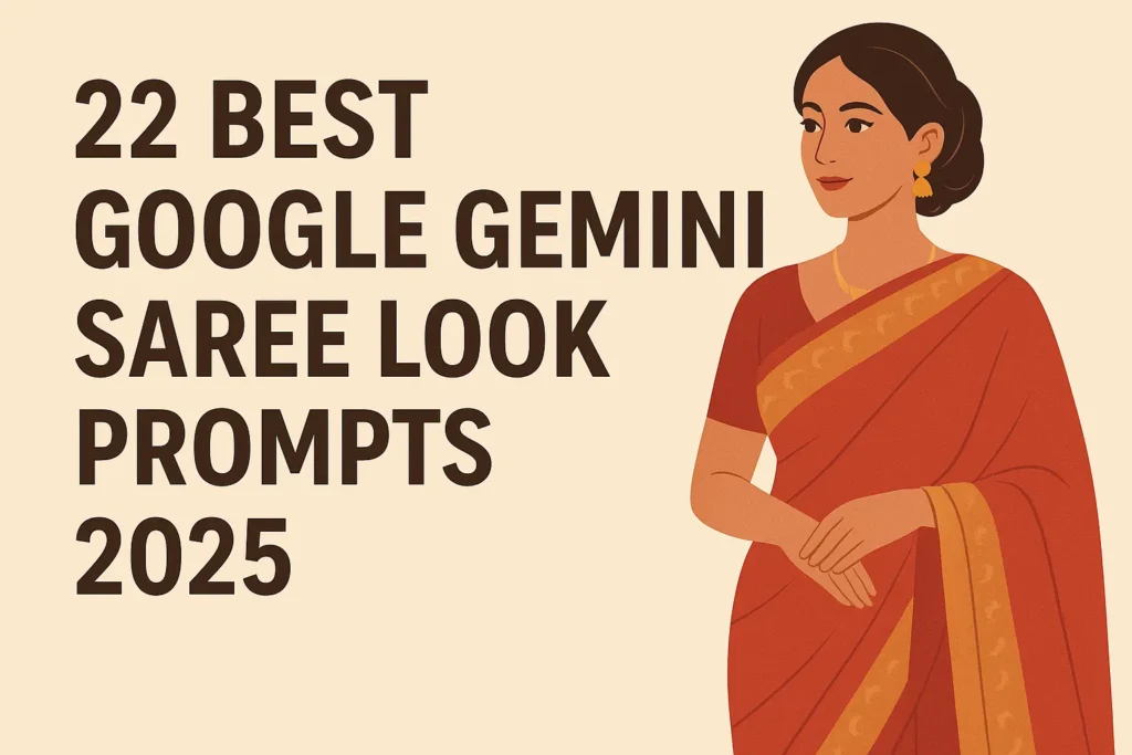 Best Google Gemini Saree Look Prompts 2025