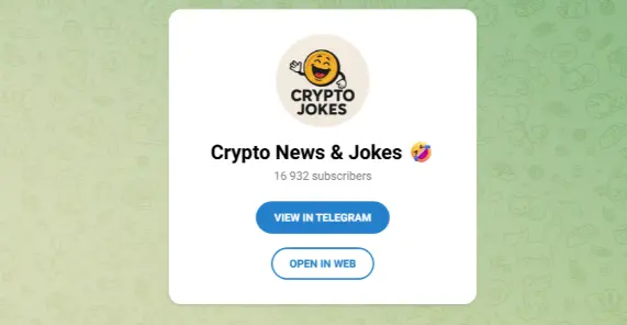 CRYPTO NEWS & JOKES Telegram Channel