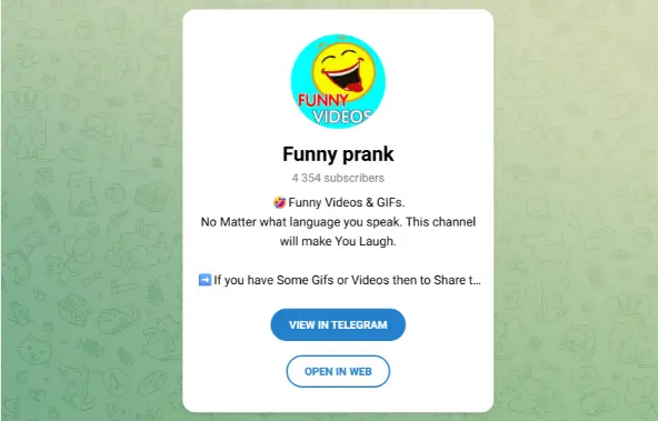 FUNNY PRANK TELEGRAM CHANNEL