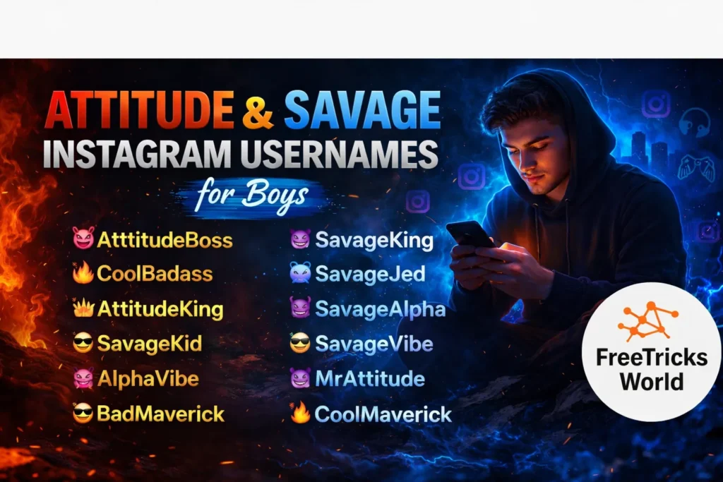 Attitude & Savage Instagram Usernames for Boys