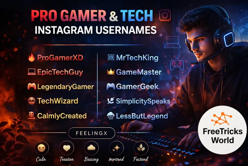 Pro Gamer & Tech Instagram Usernames