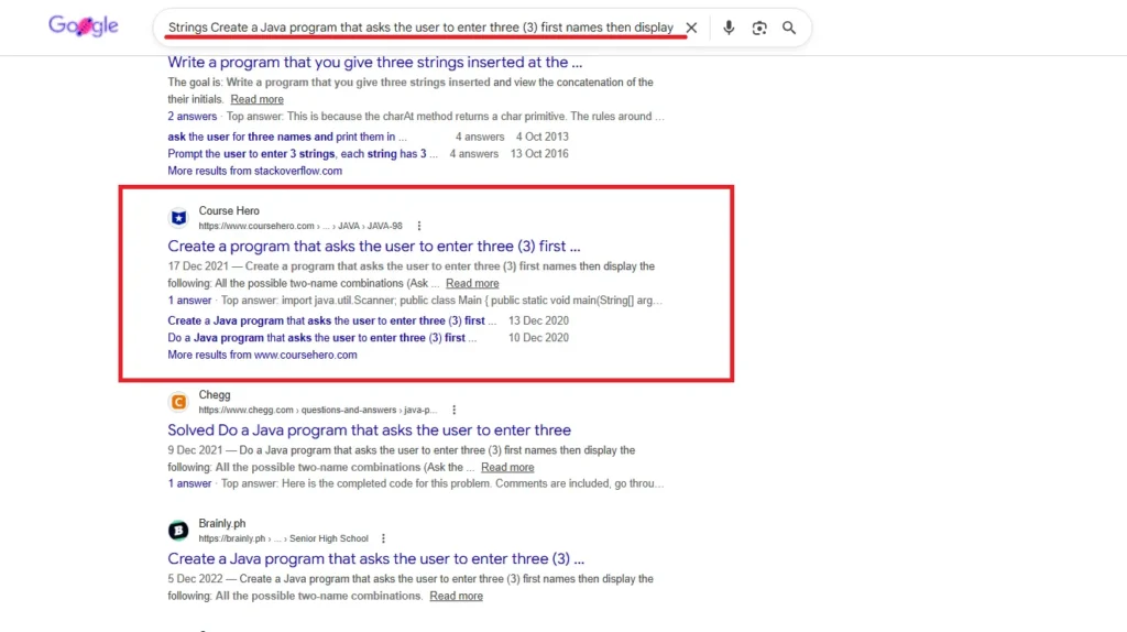  The "Google Search String" Loophole method to unblur chegg answer