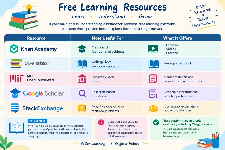 Comparison of free educational resources for homework help