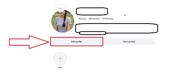 edit profile screen to change instagram username