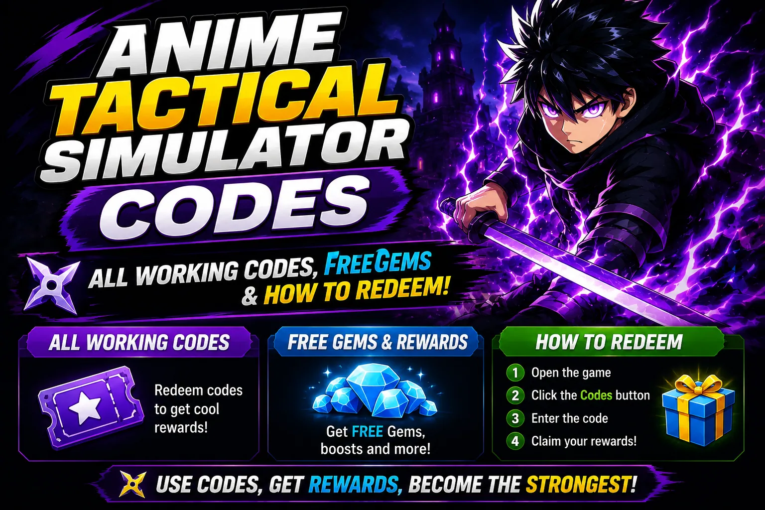 Anime Tactical Simulator Codes (June 2026) — All Working Codes, Free Gems & How to Redeem