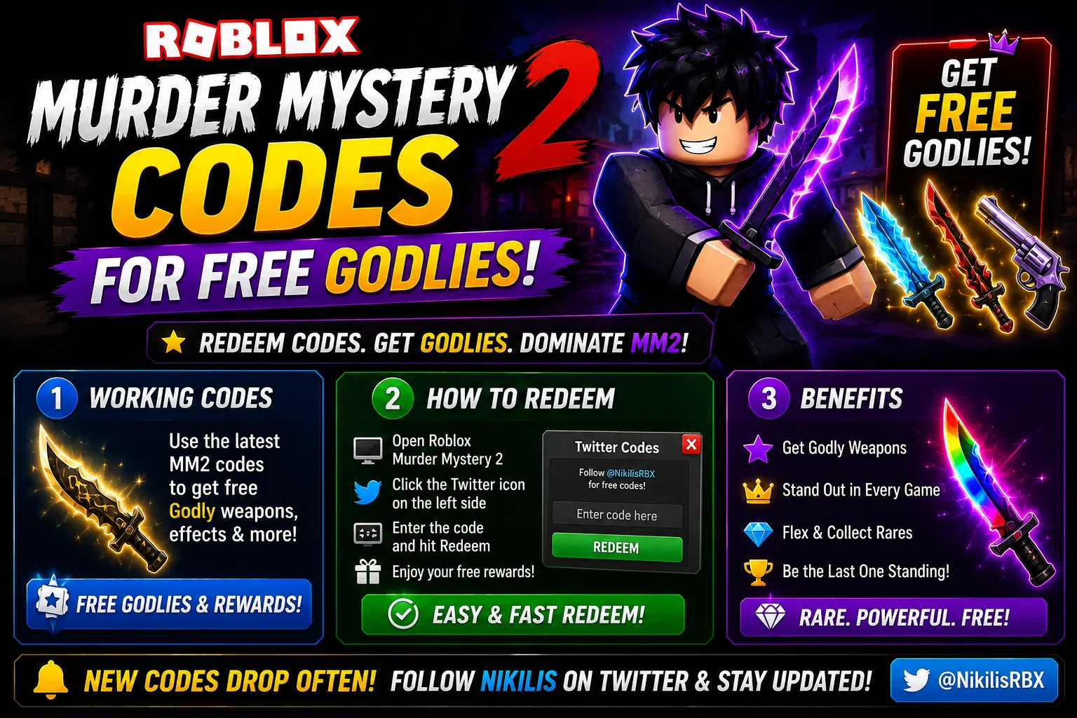 Roblox Murder Mystery 2 Codes for Free Godlies (2026 Truth + Real Alternatives)