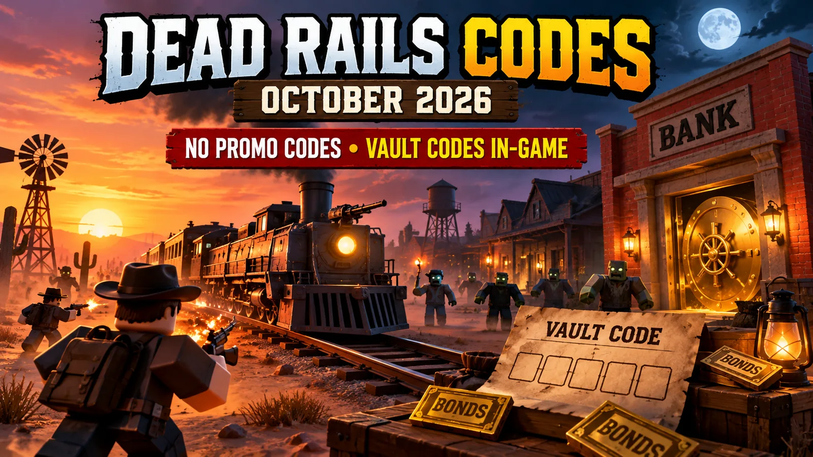 Dead Rails Codes (October 2026): Bank Vaults & Bonds Guide