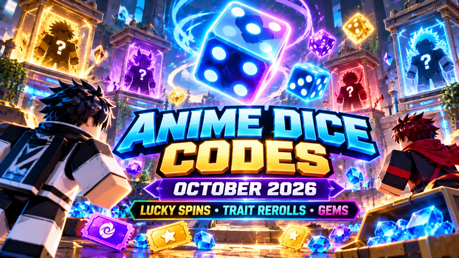 Anime Dice Codes (October 2026): Free Lucky Spins, Trait Rerolls & Gems