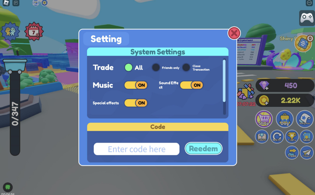 How to Redeem Codes in Drop a Fruit