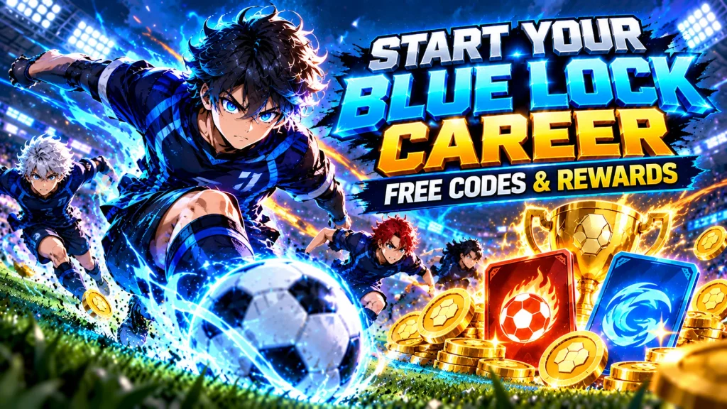 tart Your Blue Lock Career codes guide with anime soccer strikers and free reward icons